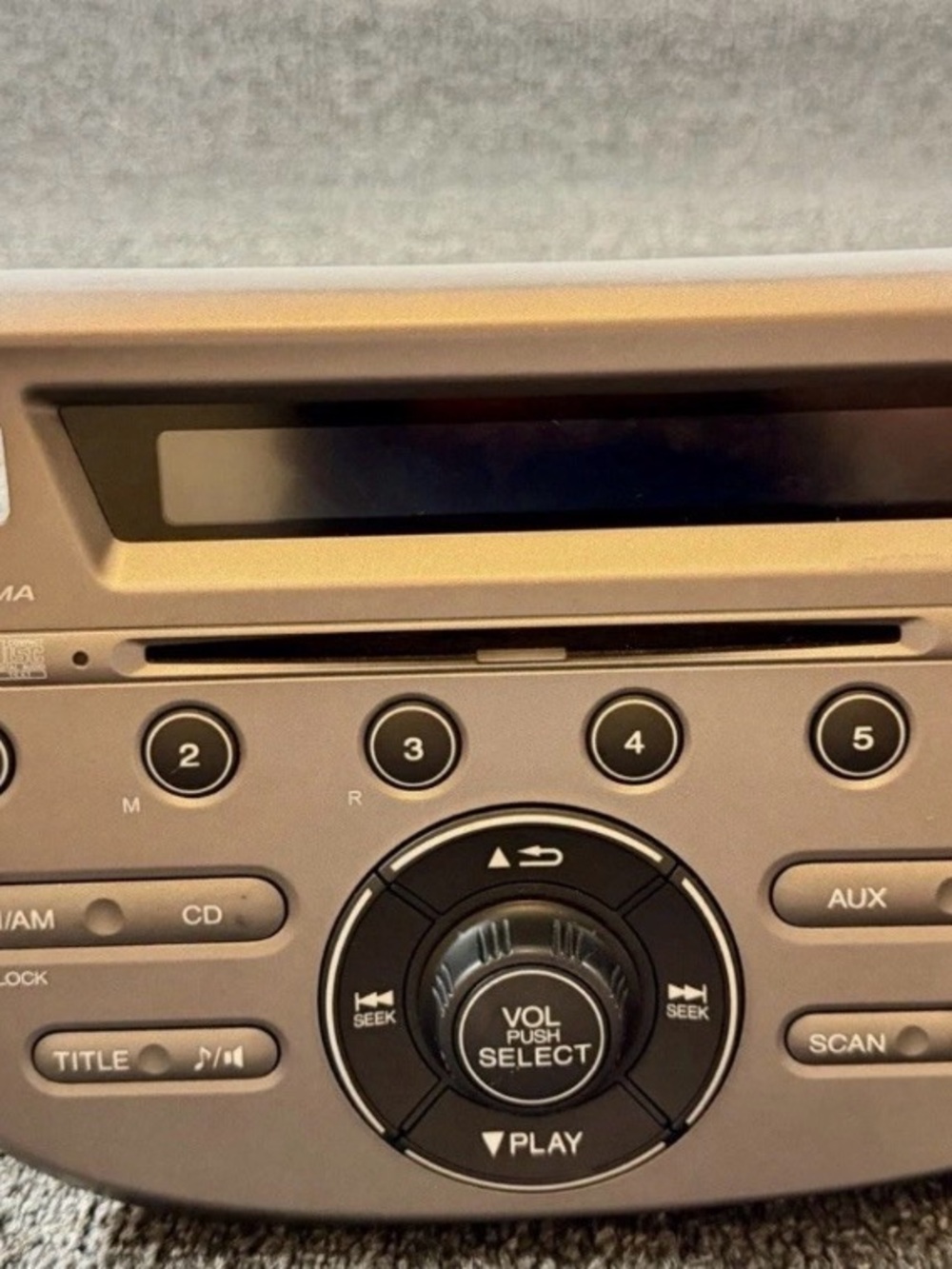 Car Stereo Dash Receiver - Silver Front Panel with AUX & CD Controls